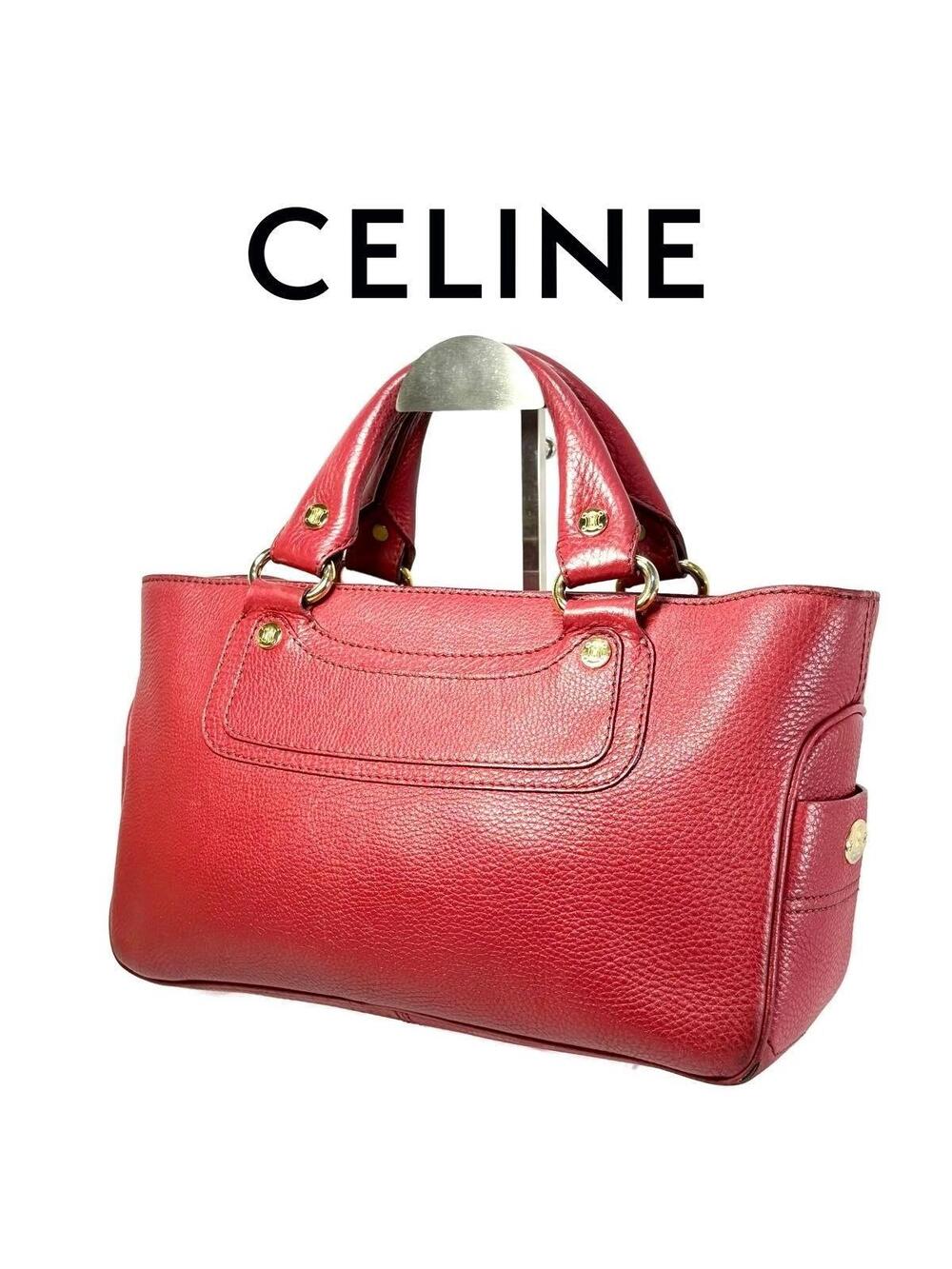 Celine Boogie Bag Handbag Leather Red #292174C18B